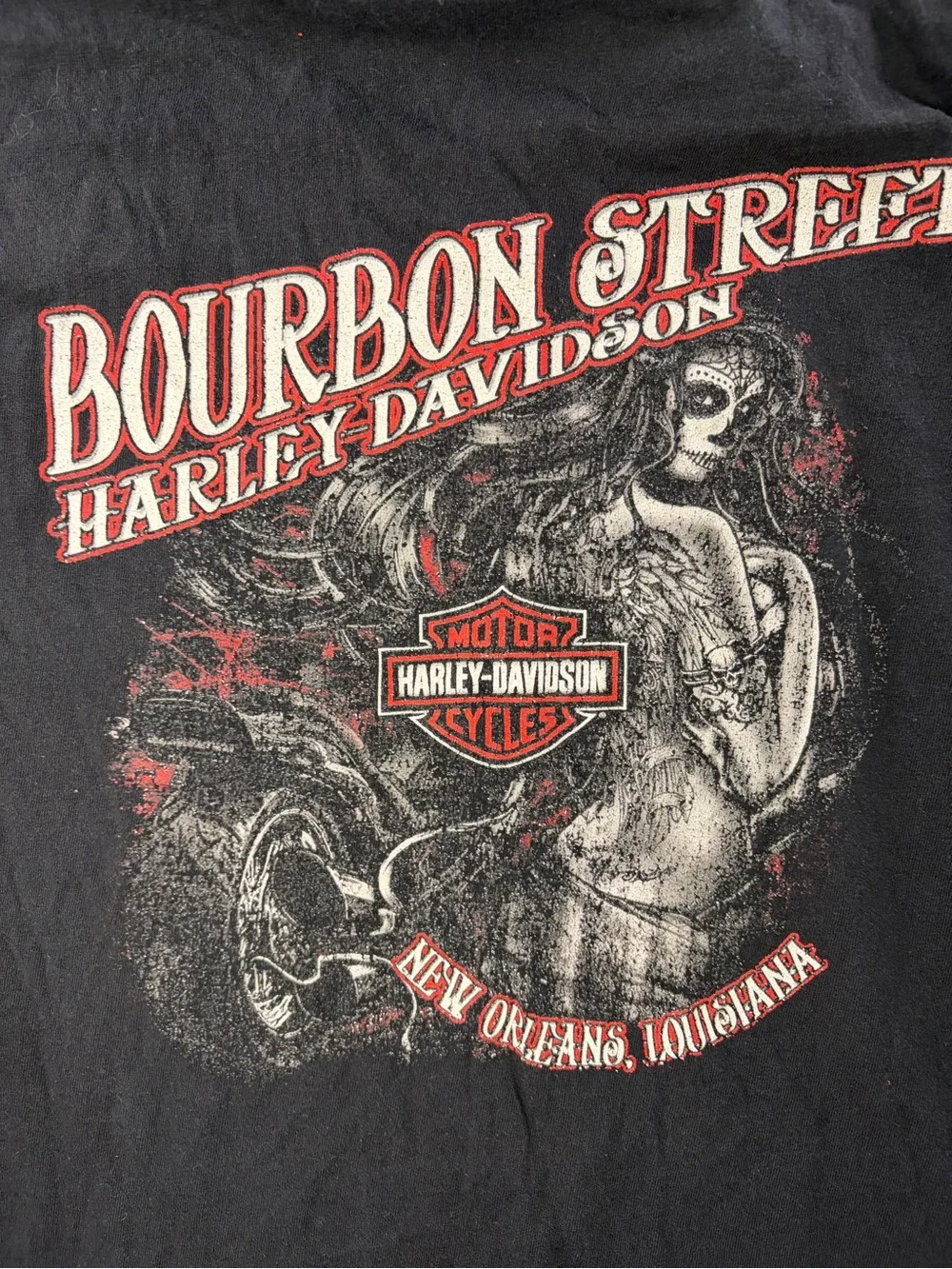 Bourbon Street Harley-Davidson Black Short-Sleeve Logo Tee
